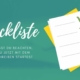 Blogbeitrag Checkliste Was du beachten musst, wenn du mit deinem Buch anfängst